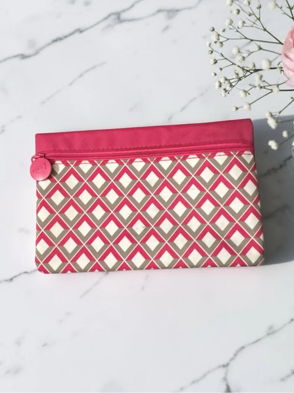 Ipsy Pink Cosmetic Zip Pouch with Makeup, Skincare & More NEW